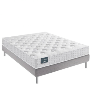 ENSEMBLE DUNLOPILLO 160*200 CM EUGEN 21 CM MATELAS MÉMOIRE DE FORME SOMMIER DÉCO JEU DE 4 PIEDS GRIS