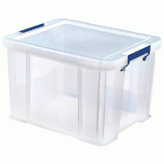 Fellowes Boîte de rangement ProStore, 36 litres, transparent - transparent plastique 0043859758432