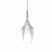 Gea Luce Suspension Ofelia S/12 En Verre Borosilicate Finition Transparente, Douille E27, Câble Réglable De 3 Mètres - Gealuce Minimal Design - tra