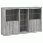Helloshop26 - Buffet bahut commode armoire meuble de rangement organisateur cuisine salle de séjour salon avec lumières LED sonoma 02_0030055 - 3000 Helloshop26 - Buffet bahut commode armoire meuble de rangement organisateur cuisine salle de séjour salon avec lumières LED sonoma 02_0030055 - 3000