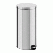 Helloshop26 - Poubelle à pédale en acier inox inoxydable de (30 litres, acier inoxydable, fini brillant, pédale avec revétement 14_0004460 - 30002 Helloshop26 - Poubelle à pédale en acier inox inoxydable de (30 litres, acier inoxydable, fini brillant, pédale avec revétement 14_0004460 - 30002