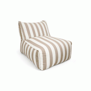 Now's Home - Fauteuil extérieur compresse raye taupe et blanc75x95x70cm flavio - 3256390254562