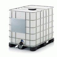 PLAST'UP ROTOMOULAGE Cuve de stockage 1000l ibc  reconstruit  carburants un poche neuve - NOIR - noir 0750122556267