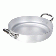 Poêle professionnelle Pentole Agnelli 20 cm, en aluminium pur, adaptée à l'induction, avec 2 poignées en inox - 8007441676537