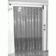 Porte à lanières / transparente / lanières fixes / isolation thermique / 3490 x 1980 mm