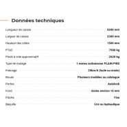 Remorque agricole Rollvan 52 avec résine antidérapante au sol