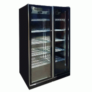 Romux® Professional Vitrine Réfrigérée MC 2 Portes 1050 Litres Noir Ventilées | Vitrine a boissons | Réfrigération Verticale Positive - 8435811803922