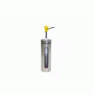 Schneider - Distributeur doseur à bouton-poussoir, acier inoxydable, Ø 100 mm x 455 mm - 2,2 L - jaune multi-matériau 152547 Schneider - Distributeur doseur à bouton-poussoir, acier inoxydable, Ø 100 mm x 455 mm - 2,2 L - jaune multi-matériau 152547
