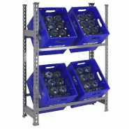 SimonRack Étagère à caisses à boissons, 4 caisses, 1000x800x300 mm, étagère à boissons, Gris - Simonbottle - métal RS11L-05