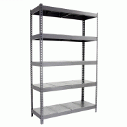 SimonRack Rayonnage industriel, 2000x1800x750 mm, 400 kg au point de flexion, 5 étagères métalliques, rayonnage garage, Galvanisé- Ecoforte - arge
