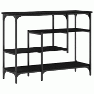 Table Console avec étagère Chêne noir 100 x 35 x 75 cm Modèle Aero Pure - 863561