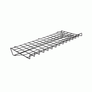 Tablette fil 78,5x32cm - Gris martelé - Acier - Pour présentoir grille