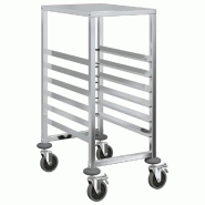VidaXL Chariot à plateaux 6 bacs GN 39x55x87 cm acier inoxydable - argenté inox 4108073