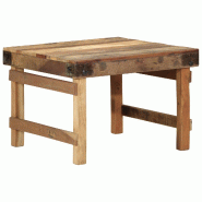 VidaXL Table basse Marron 60 x 55 x 40 cm Bois Recyclé Solide Modèle Luna Loft - 4019622