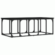 VidaXL Table basse noir 100x50x35,5 cm bois d'ingénierie Modèle Atlas Office Signature - 833378