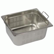 Bac Gastro Inox AISI 304 Perforé GN 1/2 H. 100 mm avec anses - Gastroland - 3701666007347 Bac Gastro Inox AISI 304 Perforé GN 1/2 H. 100 mm avec anses - Gastroland - 3701666007347