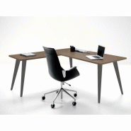 Bureau individuel Elvira avec retour - pieds design - dimensions 140/160/180 x 80 cm - retour secrétaire 100/120 x 60 cm - plateau mélaminé 30 mm - garantie 5 ans Bureau individuel Elvira avec retour - pieds design - dimensions 140/160/180 x 80 cm - retour secrétaire 100/120 x 60 cm - plateau mélaminé 30 mm - garantie 5 ans