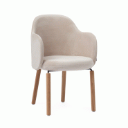 Chaise "FLOS" 4 pieds - Avec accoudoirs, 4 pied bois structure métal Chaise "FLOS" 4 pieds - Avec accoudoirs, 4 pied bois structure métal
