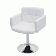 Décoshop26 - Chaise de salle à manger pivotante en PVC blanc coins et bords arrondis hauteur fixe 04_0006283 - blanc 3000261686057 Décoshop26 - Chaise de salle à manger pivotante en PVC blanc coins et bords arrondis hauteur fixe 04_0006283 - blanc 3000261686057