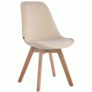 Décoshop26 - Chaise de salle à manger x1 design scandinave en velours crème et piètement à 4 pieds en bois clair 10_0003279 - 3000251494501 Décoshop26 - Chaise de salle à manger x1 design scandinave en velours crème et piètement à 4 pieds en bois clair 10_0003279 - 3000251494501
