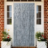 Décoshop26 - Rideau contre insectes moustiquaire Blanc et gris 100x220 cm Chenille DEC022183 - blanc 3001318269605 Décoshop26 - Rideau contre insectes moustiquaire Blanc et gris 100x220 cm Chenille DEC022183 - blanc 3001318269605