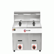 GASFRIT La Fumi – Friteuse à gaz industrielle 8 + 8 litres sans robinet, rapide - inox SZ-72L