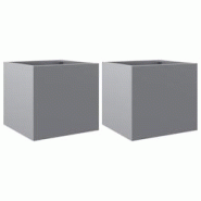 Helloshop26 - Jardinière bac lit surélevé plantes fleurs jardin terrasses lot de 2 argenté 32 x 30 x 29 cm acier galvanisé Argent 02_0039009 - 30 Helloshop26 - Jardinière bac lit surélevé plantes fleurs jardin terrasses lot de 2 argenté 32 x 30 x 29 cm acier galvanisé Argent 02_0039009 - 30