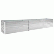 Helloshop26 - Jardinière lit surélevé plantes fleurs jardin 480 x 80 x 45 cm acier galvanisé gris 02_0001123 - 3000074821539 Helloshop26 - Jardinière lit surélevé plantes fleurs jardin 480 x 80 x 45 cm acier galvanisé gris 02_0001123 - 3000074821539