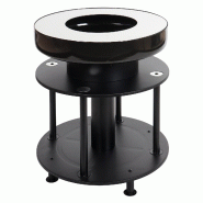 Mendler Coupelle de feu avec grill HWC-K95, foyer Grill BBQ, plaque de grill surface de dépôt, acier inox émaillé Ø 56cm noir - noir métal 97864