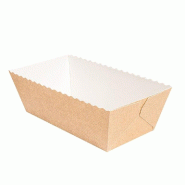 Moule de cuisson pâtisserie carton kraft 16x8x6cm naturel - par 300