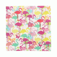 Serviettes, 3 plis pliage ¼ 33 cm x 33 cm "Flamingoparty" (200 unités) PAPSTAR - rose papier 37101