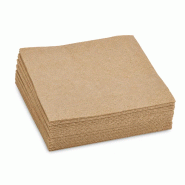 Serviettes de table papier Le Nappage Tex Touch recyclé 38 x 38 cm naturel - lot 400 - beige papier SETT4005