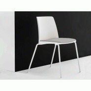 Lot de 4 chaises de réunion en technopolymère Margherita Denomics - Monocoque colorée - Pieds métalliques assortis - Fabriquées en Italie Lot de 4 chaises de réunion en technopolymère Margherita Denomics - Monocoque colorée - Pieds métalliques assortis - Fabriquées en Italie