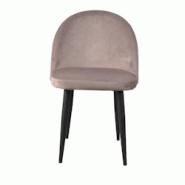 SIT Möbel Lot de 2 chaises | Revêtement en velours vieux rose | Structure en acier noir | L 49 x P 52,50 x H 79 cm - multicolore multi-matériau 024 SIT Möbel Lot de 2 chaises | Revêtement en velours vieux rose | Structure en acier noir | L 49 x P 52,50 x H 79 cm - multicolore multi-matériau 024