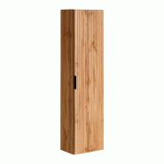 STELLAMEUBLES Colonne haute 1 porte 140 cm – Finition chêne Wotan – ADEL OAK - 3667335111558