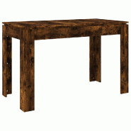 Table à dîner chêne fumé 120x60x76 cm bois d'ingénierie Modèle Boréal - Bois manufacturé 815387