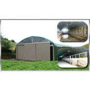 Tunnel d'élevage de 12.80m de large pour  tout type de production bovine