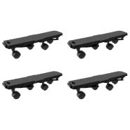 Vidaxl chariots de déménagement à 4 roues 4 pcs noir pp 170 kg 3157517