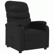VidaXL Fauteuil inclinable Noir Similicuir Modèle Dervonis - 289682