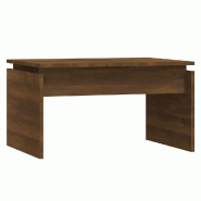 VidaXL Table basse Chêne marron 68x50x38 cm Bois d'ingénierie Modèle Balcon Secure Prime - 825842