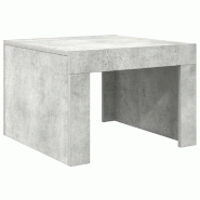 VidaXL Table basse gris béton 50x50x35 cm bois d'ingénierie Modèle Apex Vision Élite - 808553XL