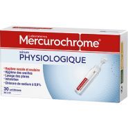 - sérum physiologique - mercurochrome - 30 unidoses de 5 ml