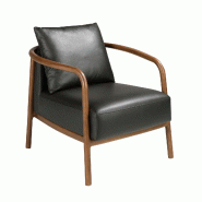 AC ANGEL CERDA Angel Cerdá Fauteuil en cuir noir 5178C 75 x 81 x 80 - noir fourrure 8435631040644