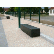Banc public en béton moderne lebeau moulages beton monobloc noir