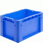 BITO Bacs gerbables norme Europe, série XL L300 mm x l200 mm x H170 mm bleu - bleu plastique polypropylène 4250692913164