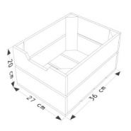 Bl2-pi27 - caisse en bois Simply à Box - L36 x H20 x P27 cm - bac de stockage incliné à 25° - fabriqué en France_1