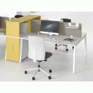 Bureau bench 2 personnes Aska A avec piètement métal et plateau stratifié Bureau bench 2 personnes Aska A avec piètement métal et plateau stratifié