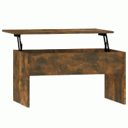 Décoshop26 - Table basse avec plateau relevable design moderne et contemporaine 80 x 50,5 x 41,5 cm bois d'ingénierie marron DEC038474 - marron Bois