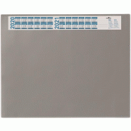 Durable Sous-main avec calendrier et couverture transparente, 52x65, coloris gris - matière synthétique 7204 10