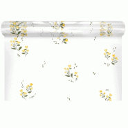 Film polypro transparent motif Léandre jaune 0,80x120 m